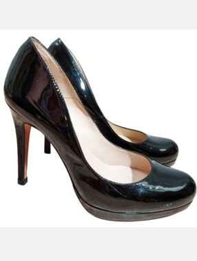 LK Bennett black patent Sledge heels 36/5